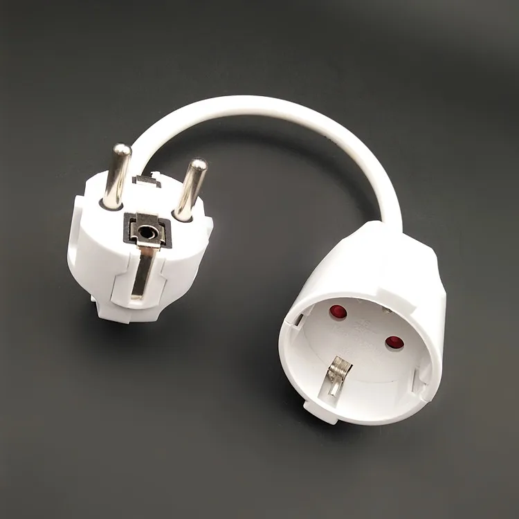 White 0.5M EU German plug socket extension power cable IEC320 16A 250V male to female server power cord 0.75 square
White 0.5M EU German plug socket extension power cable IEC320 16A 250V male to female server power cord 0.75 square