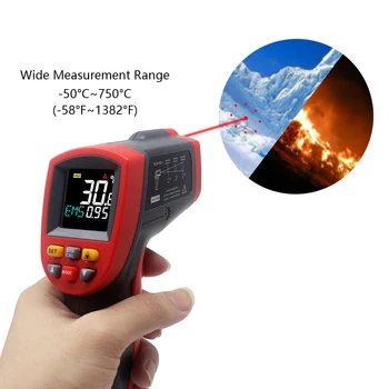 GT750 GT950 Non-Contact IR Infrared Thermometer Laser Gun -50C~750C -50C~950C Pyrometer Portable Temperature Gun Handheld
GT750 GT950 Non-Contact IR Infrared Thermometer Laser Gun -50C~750C -50C~950C Pyrometer Portable Temperature Gun Handheld
