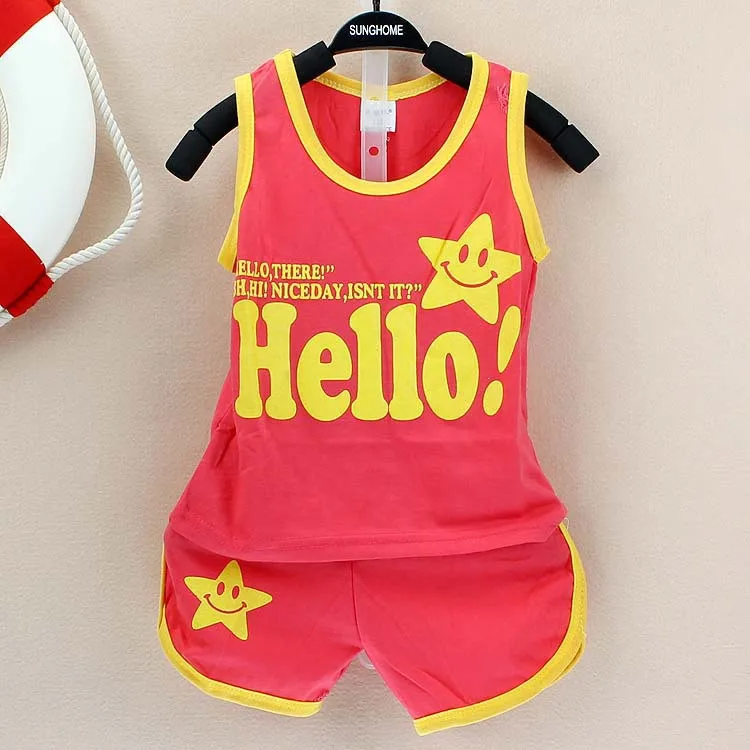 Hello boys or girls children's clothing baby suit cotton summer kids clothing set vest Tong Kit 0-2 year baby clothes
Hello boys or girls children's clothing baby suit cotton summer kids clothing set vest Tong Kit 0-2 year baby clothes