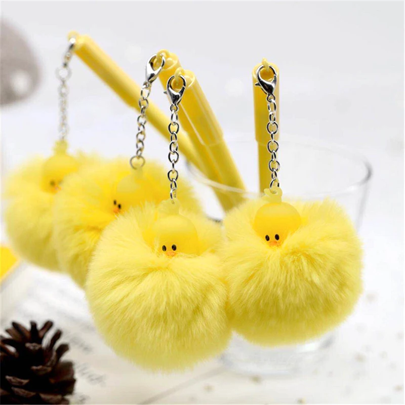 Yellow Duck Ball Plush Pendant Gel Pen Cute unicorn black Ink neutral Pen Promotional Gift Stationery School Supplies
Yellow Duck Ball Plush Pendant Gel Pen Cute unicorn black Ink neutral Pen Promotional Gift Stationery School Supplies