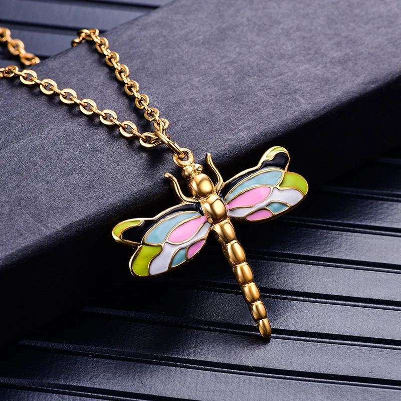 Chic Colorful Enamel Dragonfly Stainless steel Pendant Necklace Multi-layer Chain Bohemian Statement Necklace for Women Jewelry
Chic Colorful Enamel Dragonfly Stainless steel Pendant Necklace Multi-layer Chain Bohemian Statement Necklace for Women Jewelry