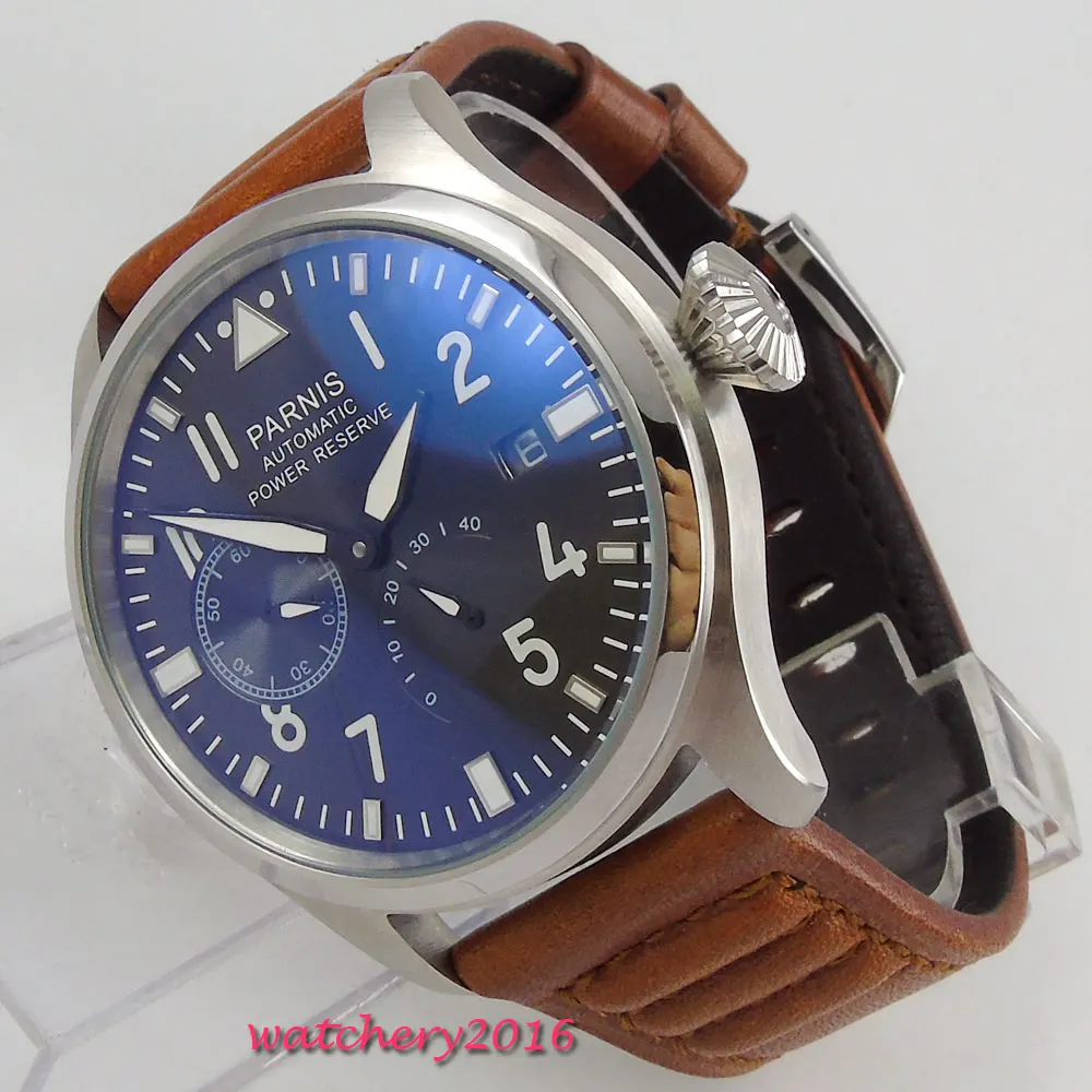 47mm parnis Black Dial Power Reserve Date Leather 2019 New Top Brand Luxury SS Case Automatic Movement men's Watch
47mm parnis Black Dial Power Reserve Date Leather 2019 New Top Brand Luxury SS Case Automatic Movement men's Watch