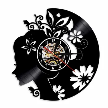 1Piece Beauty Girl Vinyl Record Wall Clock Beautiful Lady With Flower Time Clock LED Black Light Modern Home Decor Unique Gift
1Piece Beauty Girl Vinyl Record Wall Clock Beautiful Lady With Flower Time Clock LED Black Light Modern Home Decor Unique Gift
