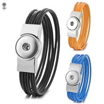 Wholesale 10pcs Ginger Snap Charms Black Leather Bracelet Multi Layer Magnet Clasp Bangle for 18mm Button Jewelry GCNN-588*10
Wholesale 10pcs Ginger Snap Charms Black Leather Bracelet Multi Layer Magnet Clasp Bangle for 18mm Button Jewelry GCNN-588*10