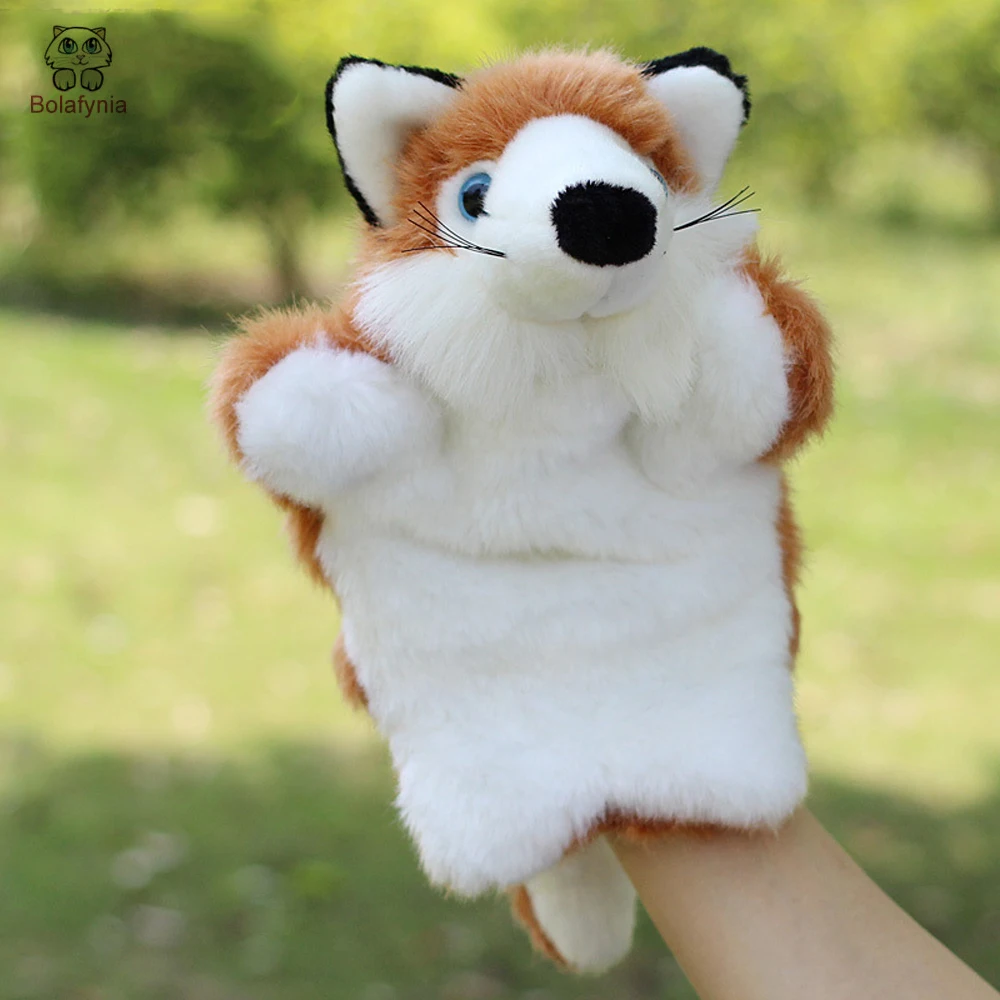 

BOLAFYNIA Fox three color Children Hand Puppet Toys baby kid plush Stuffed Toy for Christmas birthday gifts