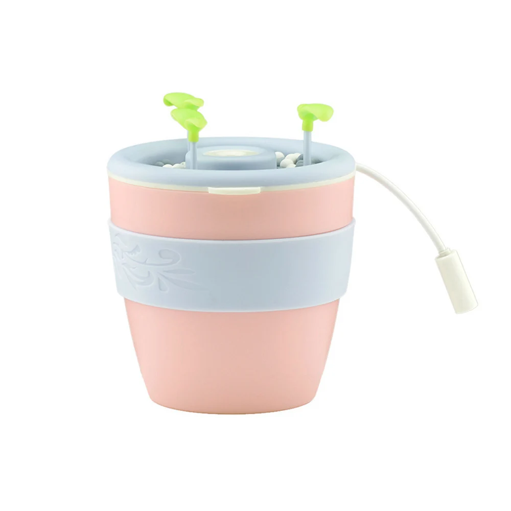

New Mini USB Air Purifier Fogger Anion Air Humidifier Essential Oil Aroma Diffuser Flower Pot Shape Home Office Mist Maker