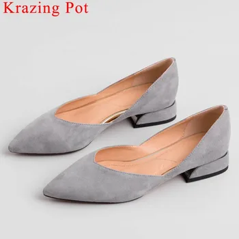 Krazing Pot concise style slip on large size pointed toe comfortable natural leather low heels dating wedding elegant shoes L9f7
Krazing Pot concise style slip on large size pointed toe comfortable natural leather low heels dating wedding elegant shoes L9f7