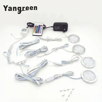 RGBW LED Under Cabinet Lights Kitchen Closet Counter Aluminum Silver Round Puck Lamps Bookcase Wardrobe Light Cupboard Lighting
RGBW LED Under Cabinet Lights Kitchen Closet Counter Aluminum Silver Round Puck Lamps Bookcase Wardrobe Light Cupboard Lighting