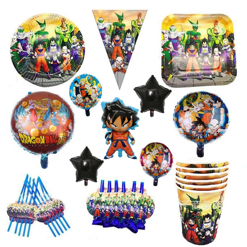 Dragon Ball Theme Disposable Tableware Set Paper Plate Cup Birthday Baby Shower Party Tableware Supplies Decorations Balloons
Dragon Ball Theme Disposable Tableware Set Paper Plate Cup Birthday Baby Shower Party Tableware Supplies Decorations Balloons