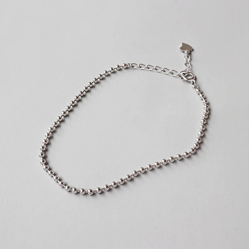 WOMEN' S 2mm Thin Authentic 925 Sterling silver Lucky Round Beads Chain bracelets fine Jewelry S25
WOMEN' S 2mm Thin Authentic 925 Sterling silver Lucky Round Beads Chain bracelets fine Jewelry S25