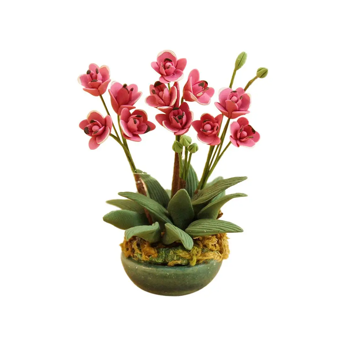 New 1/12dollhouse miniature handcrafted clay orchid and greenery in ceramic vase dollhouse vase dolls accessories
New 1/12dollhouse miniature handcrafted clay orchid and greenery in ceramic vase dollhouse vase dolls accessories