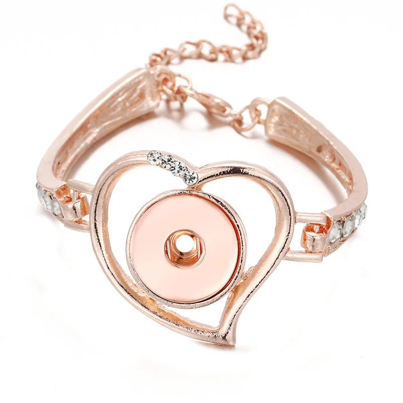 New Snap Button Love Heart Bracelet Jewelry Vintage Rose Gold Metal Snap Bracelets Women Jewelry Fit 18mm Snap Buttons Jewelry
New Snap Button Love Heart Bracelet Jewelry Vintage Rose Gold Metal Snap Bracelets Women Jewelry Fit 18mm Snap Buttons Jewelry