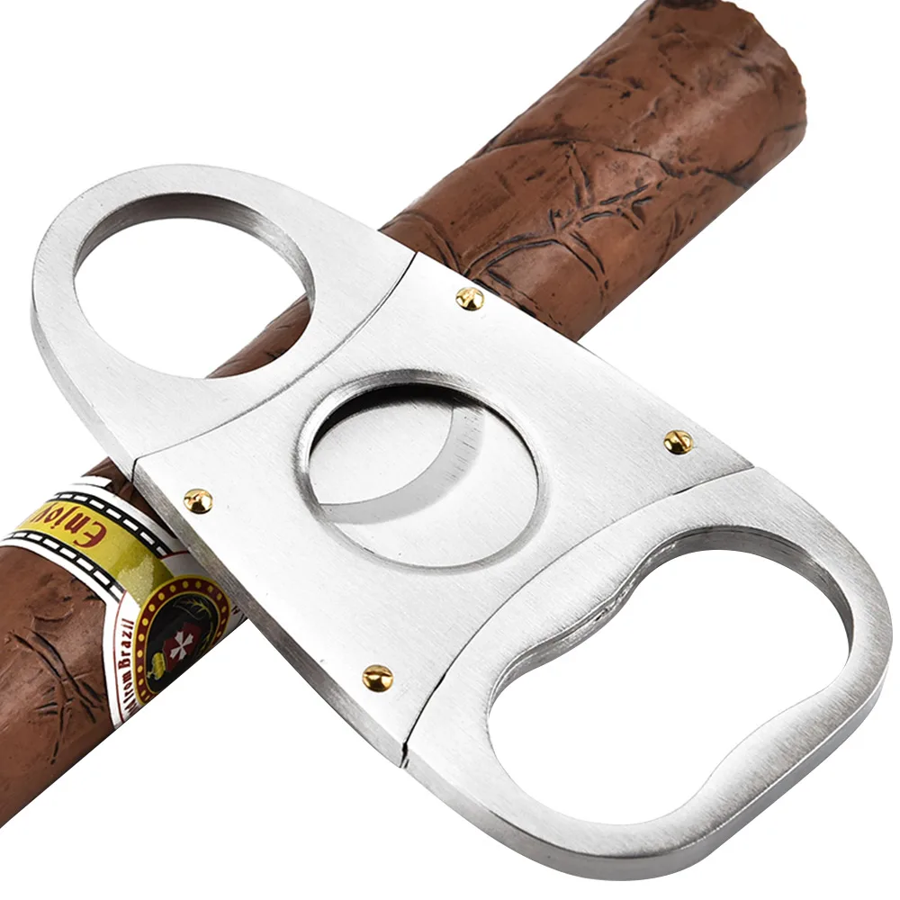 FOCUS Stainless Steel Guillotine Double Blade Cigar Cutter Metal Sliver Plated Clipper Port Cuban Cigar Cutter Knife Scissor
FOCUS Stainless Steel Guillotine Double Blade Cigar Cutter Metal Sliver Plated Clipper Port Cuban Cigar Cutter Knife Scissor