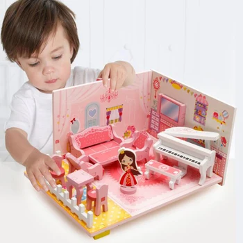 3D DIY Puzzle Model Living Room Assembling Wood Toy Kid Early Learning Construction Pattern Gift Children House Puzzle
3D DIY Puzzle Model Living Room Assembling Wood Toy Kid Early Learning Construction Pattern Gift Children House Puzzle