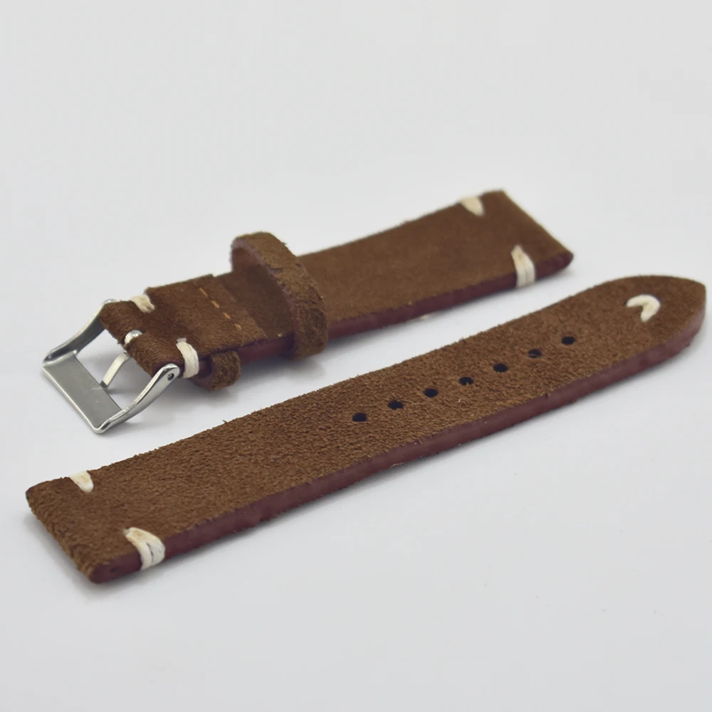 Handmade brown white velvet leather strap comfort 18mm unisex strap high quality strap 2018 new
Handmade brown white velvet leather strap comfort 18mm unisex strap high quality strap 2018 new