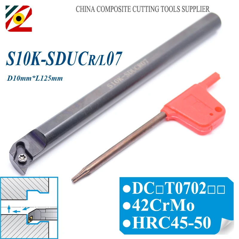 EDGEV S10K-SDUCR07 S10K-SDUCL07 For CNC Lathe Internal Turning Tools Holder Indexable Carbide Insert DCMT070202 Shank Boring
EDGEV S10K-SDUCR07 S10K-SDUCL07 For CNC Lathe Internal Turning Tools Holder Indexable Carbide Insert DCMT070202 Shank Boring
