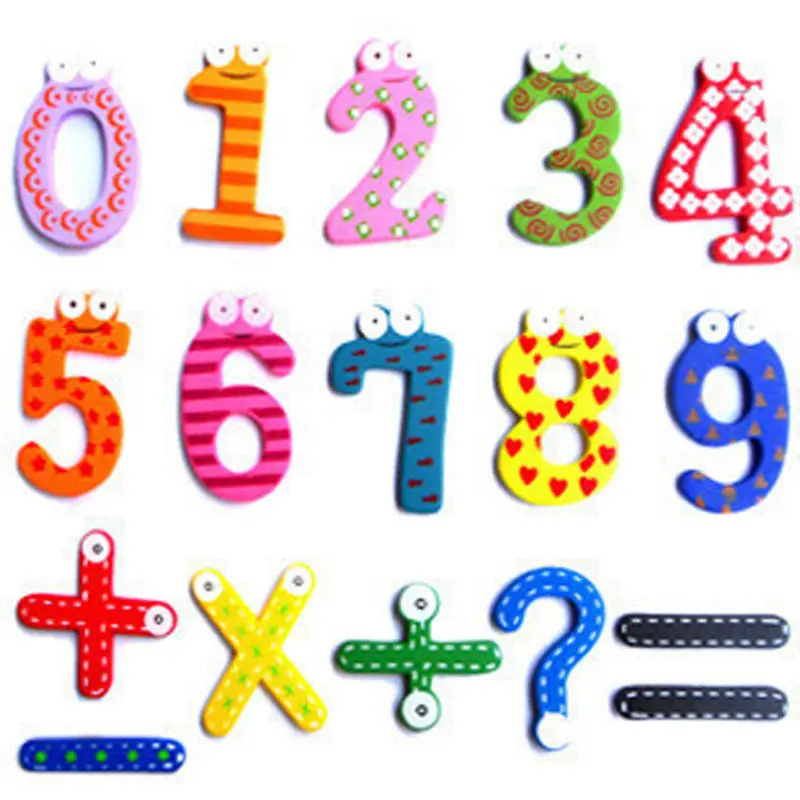 New 15pcs/set Montessori 0-9 Number Fridge Magnets Figure Stick Mathematics Wooden Educational Kids Toys for Children Kids Gifts
New 15pcs/set Montessori 0-9 Number Fridge Magnets Figure Stick Mathematics Wooden Educational Kids Toys for Children Kids Gifts