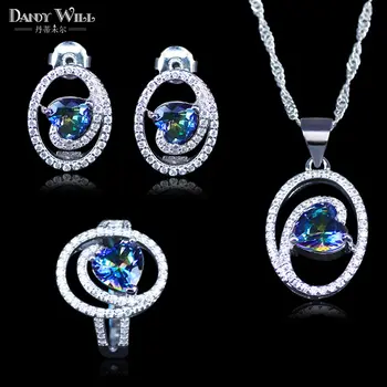 Amazing Rainbow Cubic Zirconia Jewelry Set Silver Color Earrings/Pendant/Necklace/Ring Best Party Present
Amazing Rainbow Cubic Zirconia Jewelry Set Silver Color Earrings/Pendant/Necklace/Ring Best Party Present