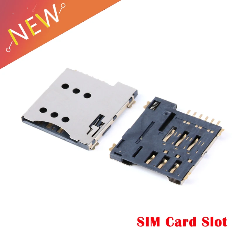 10pcs Self push SIM card slot 6P 6-Pin Micro SIM Memory card Holder adapter connect use for GSM Module SIM800L SIM800C
10pcs Self push SIM card slot 6P 6-Pin Micro SIM Memory card Holder adapter connect use for GSM Module SIM800L SIM800C
