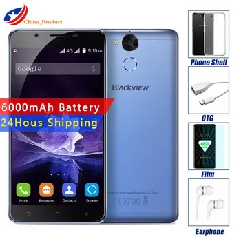 

Blackview P2 lite 4G Mobile Phone 5.5" FHD MTK6753 Octa Core Android 7.0 3GB RAM 32GB ROM 13MP 6000mAh Fingerprint ID Smartphone