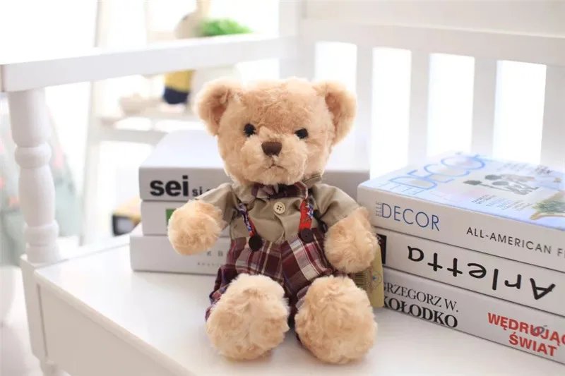 A pair 30CM Kawaii Teddy Bear Plush Toy Stuffed Couple teddy bear with cloth Soft Kids Toys Hight Quality 2018 New (7)