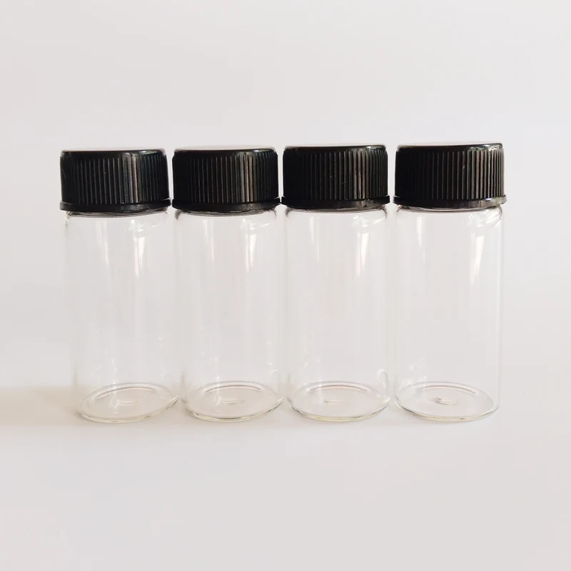 Small Glass bottle 10ml screw cap empty glass vials 22*50mm Black lid Candy tiny jar gift Storage bottle 50pcs/lot
Small Glass bottle 10ml screw cap empty glass vials 22*50mm Black lid Candy tiny jar gift Storage bottle 50pcs/lot
