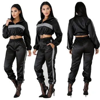 2019 Reflective Tracksuit 2 Two Piece Set Women Clothes Black Crop Top+Pants Sweat Suit Sexy Club Outfits Matching Sets
2019 Reflective Tracksuit 2 Two Piece Set Women Clothes Black Crop Top+Pants Sweat Suit Sexy Club Outfits Matching Sets