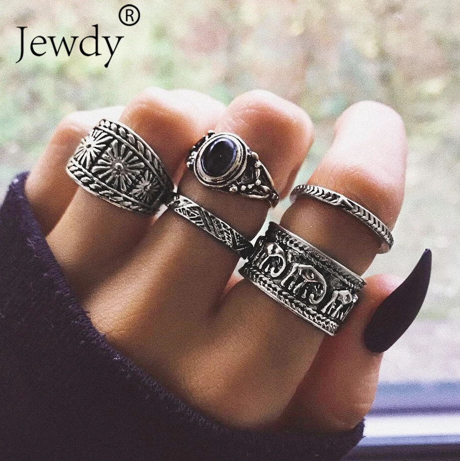 5 Pcs/Set Crystal Ring For Women Silver Color Elephant Lotus Bohemian Punk Female Rings Set Jewelry Anillos Finger 2019 New
5 Pcs/Set Crystal Ring For Women Silver Color Elephant Lotus Bohemian Punk Female Rings Set Jewelry Anillos Finger 2019 New