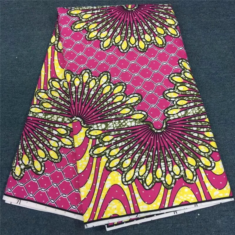 Ankara Fabric Rhinestones Wax Material Polyester Wax With Stones Unique Flower Ankara Fabric Material 6Yards/Lot For wedding
Ankara Fabric Rhinestones Wax Material Polyester Wax With Stones Unique Flower Ankara Fabric Material 6Yards/Lot For wedding