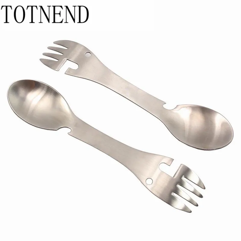 Outdoor Camping Equipment Tableware Stainless Steel Multi-function Fork Spoon Bottle Can Opener Fork Spoon For Tourism Hiking
Outdoor Camping Equipment Tableware Stainless Steel Multi-function Fork Spoon Bottle Can Opener Fork Spoon For Tourism Hiking