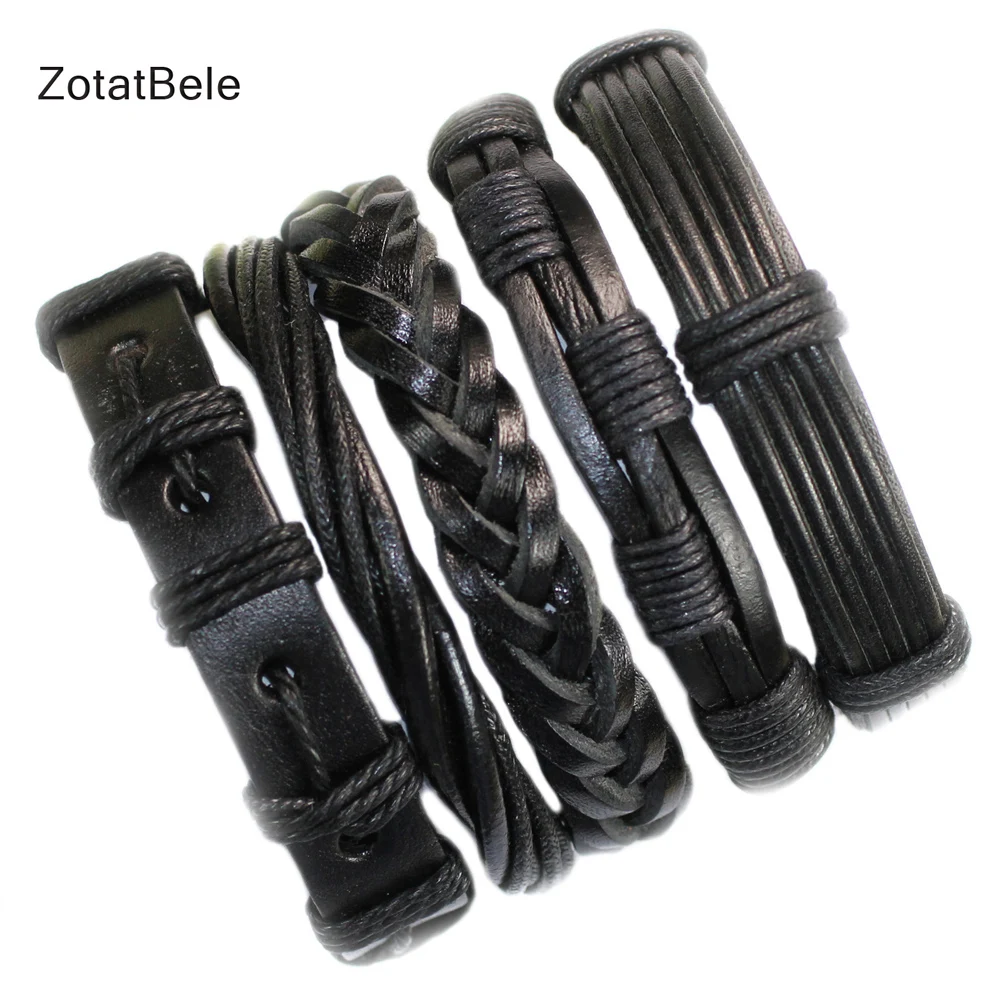 ZotatBele 5Pcs Vintage Black Leather Bracelets Multilayer Braid Wrap Bracelets Bangles Male Rope Chain Wholesale Men Jewelry F89
ZotatBele 5Pcs Vintage Black Leather Bracelets Multilayer Braid Wrap Bracelets Bangles Male Rope Chain Wholesale Men Jewelry F89