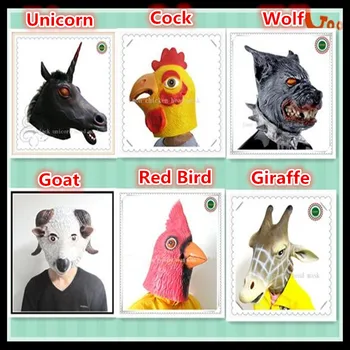 Hot Ape unicorn Horse monkey Cock Unicorn Head Mask Animal Giraffe Chicken Wolf Mask Halloween Party Costume Funny Theater Prop
Hot Ape unicorn Horse monkey Cock Unicorn Head Mask Animal Giraffe Chicken Wolf Mask Halloween Party Costume Funny Theater Prop