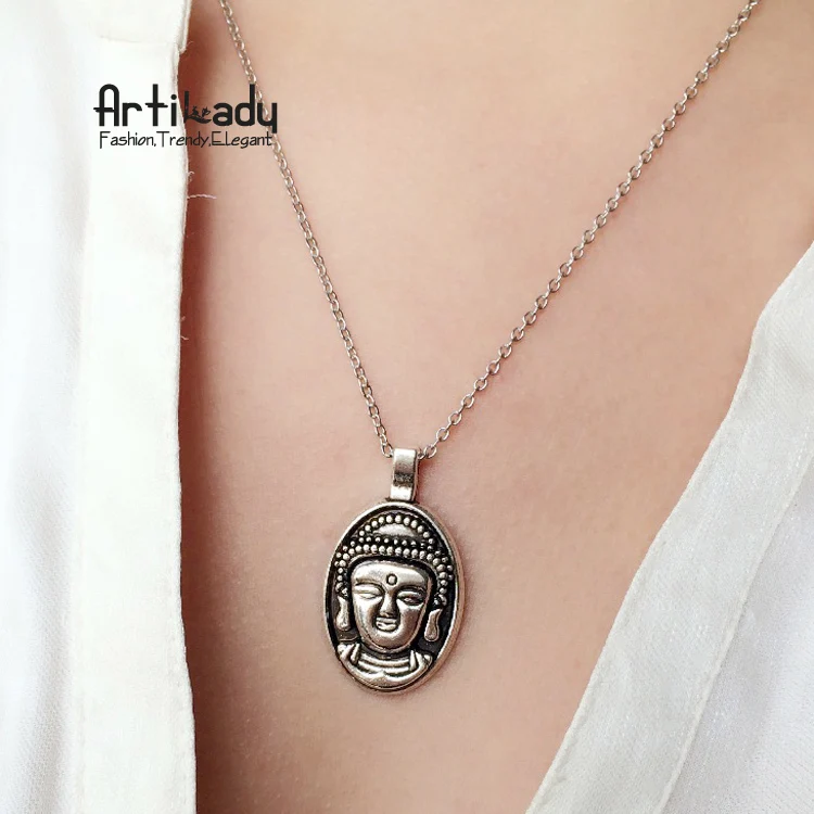 Artilady buddha head pendant necklace silver color christmas buddha head pendant pendant necklace christmas gift for women RB
Artilady buddha head pendant necklace silver color christmas buddha head pendant pendant necklace christmas gift for women RB