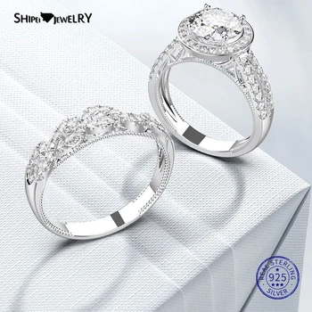 Shipei 100% 925 Sterling Silver Fine Jewelry White Gold 2ct White Sapphire Engagement Promise Rings Set for Couples Lovers
Shipei 100% 925 Sterling Silver Fine Jewelry White Gold 2ct White Sapphire Engagement Promise Rings Set for Couples Lovers