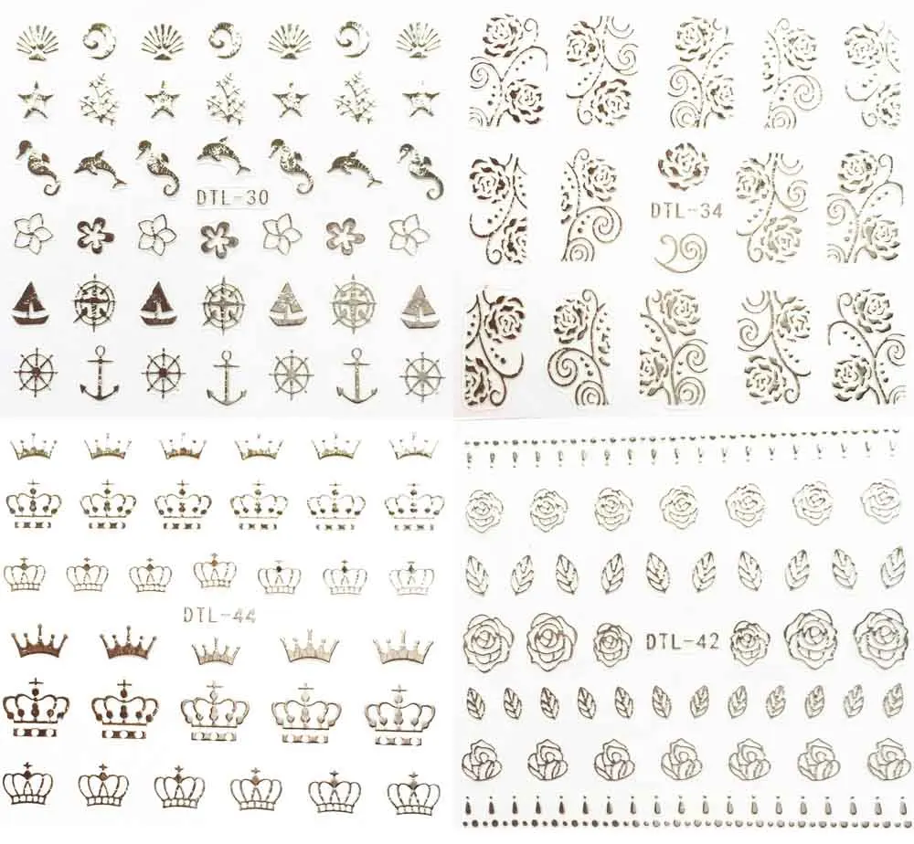 30 Styles! 1 Sheet Fashion 3D Silver Nails Art Manicure Black Glue Decals Decorations Design Nail Stickers For Nails Tips Beauty
30 Styles! 1 Sheet Fashion 3D Silver Nails Art Manicure Black Glue Decals Decorations Design Nail Stickers For Nails Tips Beauty