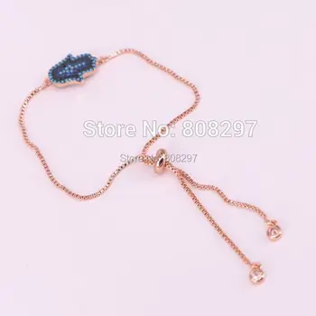 10Pcs Copper Inlay Micro Pave CZ Blue Stone charm Hamsa Hand charm adjustable chain Macrame bracelet for women
10Pcs Copper Inlay Micro Pave CZ Blue Stone charm Hamsa Hand charm adjustable chain Macrame bracelet for women