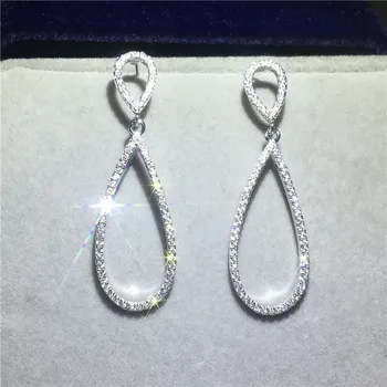 Handmade Lady Drop Earrring AAAAA zircon cz 925 sterling silver Engagement Wedding Dangle Earrings for women Jewelry
Handmade Lady Drop Earrring AAAAA zircon cz 925 sterling silver Engagement Wedding Dangle Earrings for women Jewelry