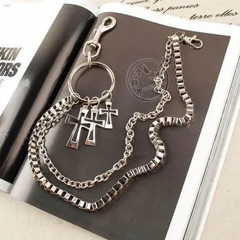 Fashion new waist accessories men's hip hop punk rock metal cross waist chain knit jeans wallet chain BL38 
Fashion new waist accessories men's hip hop punk rock metal cross waist chain knit jeans wallet chain BL38