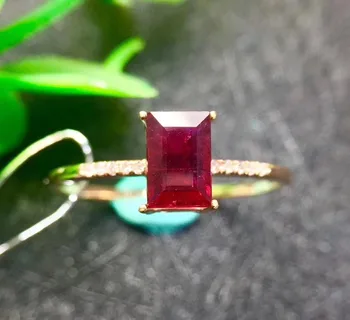 18K Rose Gold Wedding Ring Natural ruby ring Free shipping Natural and real ruby Ring 4*6mm
18K Rose Gold Wedding Ring Natural ruby ring Free shipping Natural and real ruby Ring 4*6mm