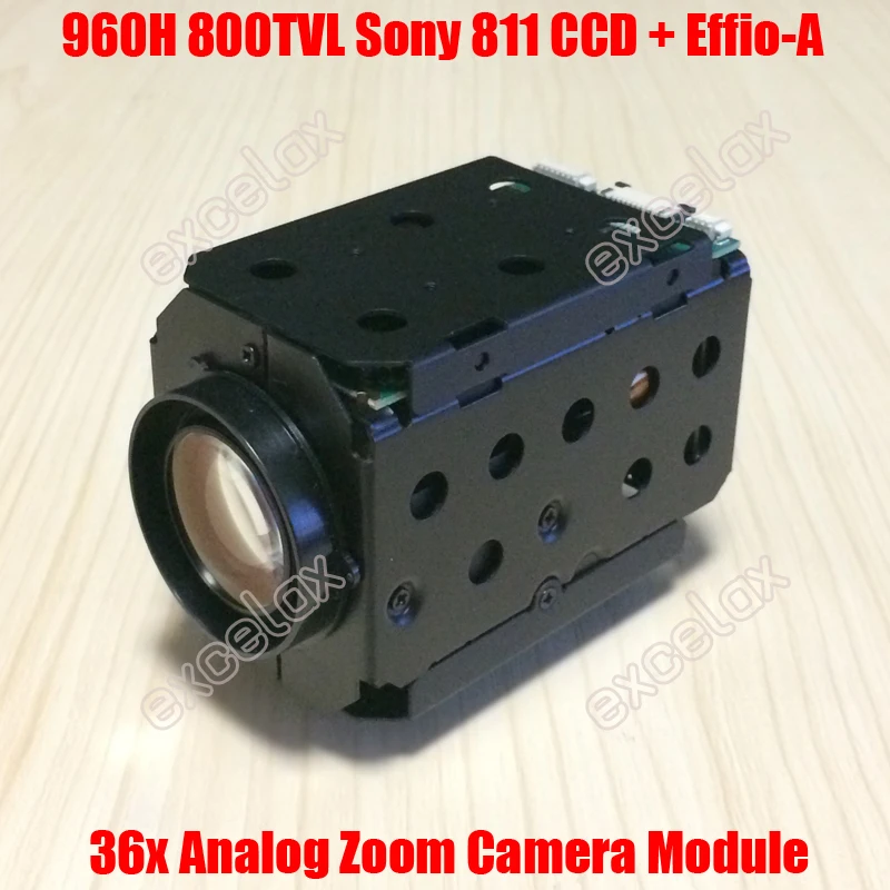 

960H D1 800TVL Analog 18x Optical 36x 1/3" Sony 811 810 CCD Effio-A 4151 CCTV Zoom Camera Module IR CUT Auto Focus by Excelax