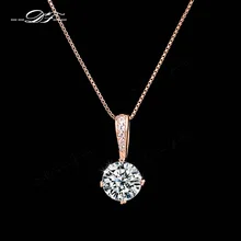 Doppio Fair OL Style Cubic Zirconia Collane A Catena e Pendenti con gemme e perle In Oro Rosa di Modo di Colore di Cristallo Dei Monili di Cerimonia Nuziale Per Le Donne DFN426(China)
