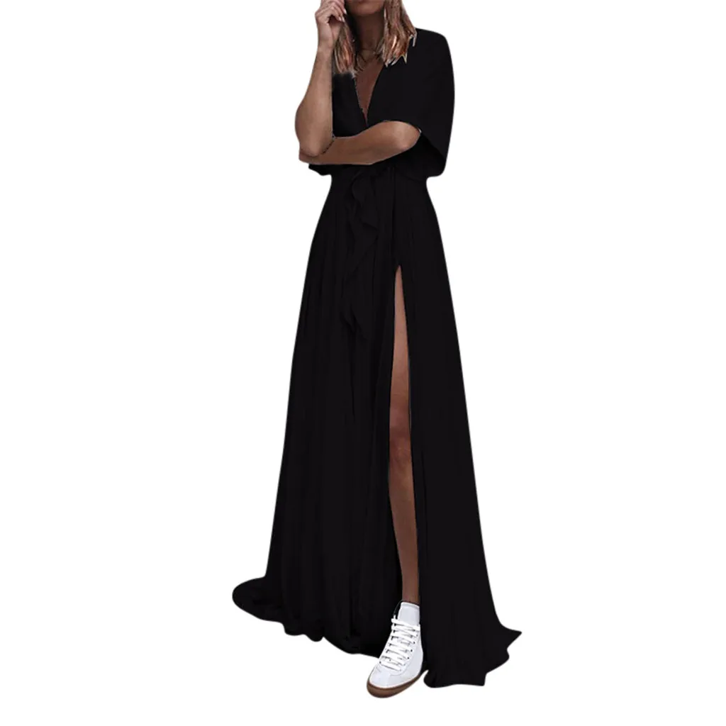 Dress Women Summer Beach Casual Sexy Boho Knitted Vintage Bandage Bodycon Wrap Black Long Cotton Dresses Plus Size Vestidos#J30
Dress Women Summer Beach Casual Sexy Boho Knitted Vintage Bandage Bodycon Wrap Black Long Cotton Dresses Plus Size Vestidos#J30