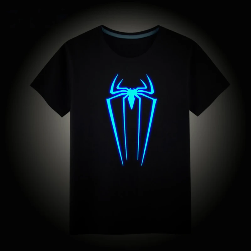 Suitable Height 100-185CM Children T-Shirt 100% Cotton Summer Tops Night Light Boys Girls Spider Luminous Logo T-shirt Clothing
Suitable Height 100-185CM Children T-Shirt 100% Cotton Summer Tops Night Light Boys Girls Spider Luminous Logo T-shirt Clothing