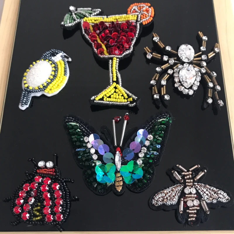 Handmade beaded patch clothes decoration DIY accessories insects bee spider ladybug cocktail fashion patch stickers
Handmade beaded patch clothes decoration DIY accessories insects bee spider ladybug cocktail fashion patch stickers