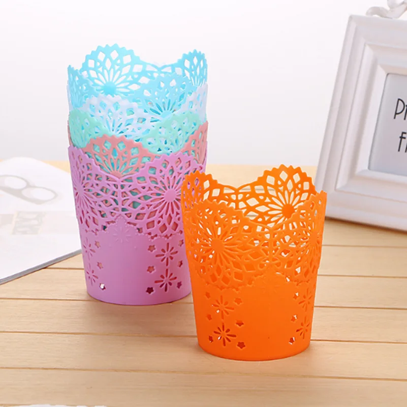 Hollow Flower Brush Storage baskets Pot Holder Container Desk Organizer Gift woven basket
Hollow Flower Brush Storage baskets Pot Holder Container Desk Organizer Gift woven basket