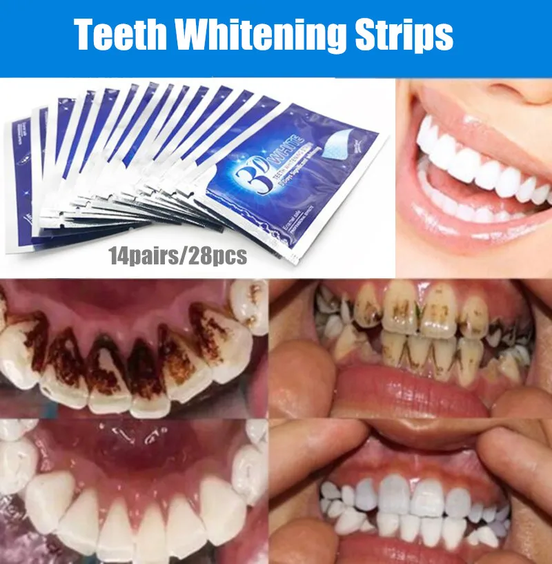 28Pcs/14Pair 3D White Gel Teeth Whitening Strips Oral Hygiene Care Double Elastic Teeth Strips Whitening Dental Bleaching Tools
28Pcs/14Pair 3D White Gel Teeth Whitening Strips Oral Hygiene Care Double Elastic Teeth Strips Whitening Dental Bleaching Tools