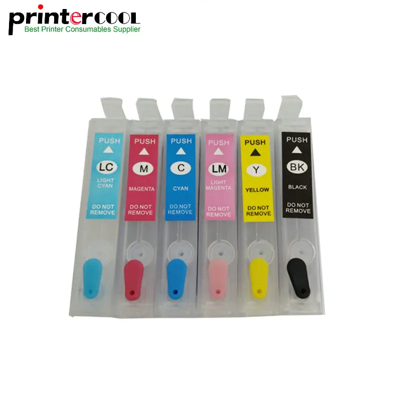 

Refillable Ink Cartridge For Epson T0791 T0796 for Epson Stylus Photo PX660 P50 PX650 PX710W PX720WD PX730WD 1500 1400 1410