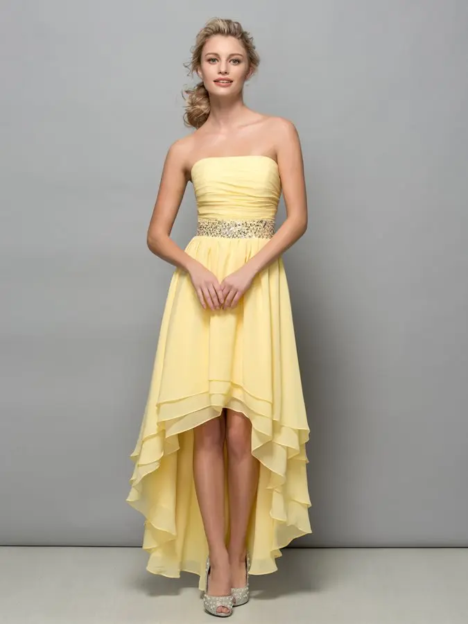 2020 Vestido De Festa Simple Strapless High Low Chiffon Prom Dresses Cute Asymmetrical Prom Dress Evening Party Gowns Custom
2020 Vestido De Festa Simple Strapless High Low Chiffon Prom Dresses Cute Asymmetrical Prom Dress Evening Party Gowns Custom