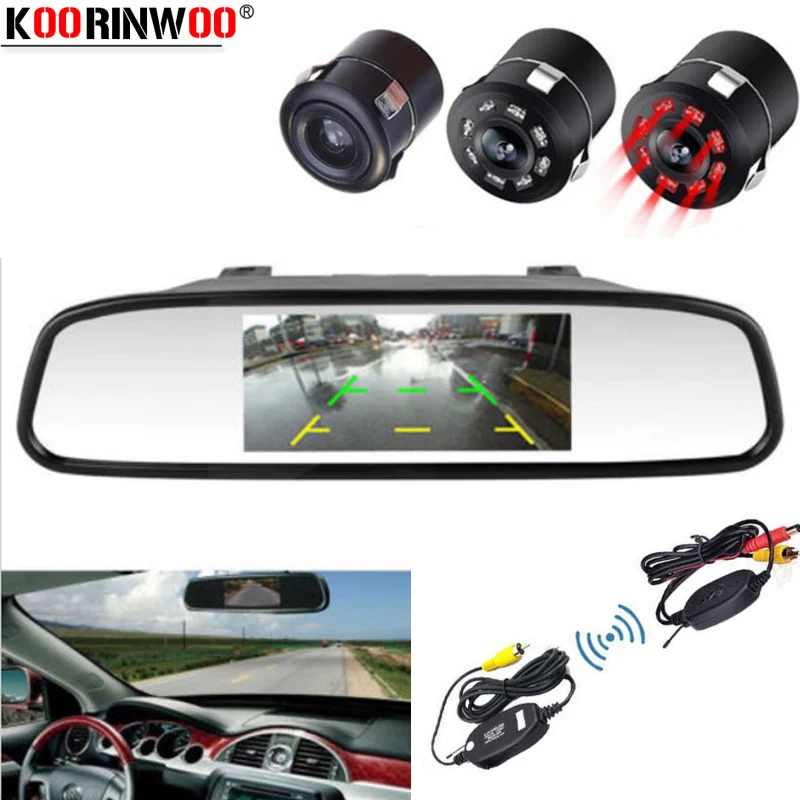Koorinwoo 2.4G Adopt 4.3" Car Rearview Mirror Monitor Parking System LED 8 Lights Backup Reverse Camera CCD Car Rear View Camera
Koorinwoo 2.4G Adopt 4.3" Car Rearview Mirror Monitor Parking System LED 8 Lights Backup Reverse Camera CCD Car Rear View Camera