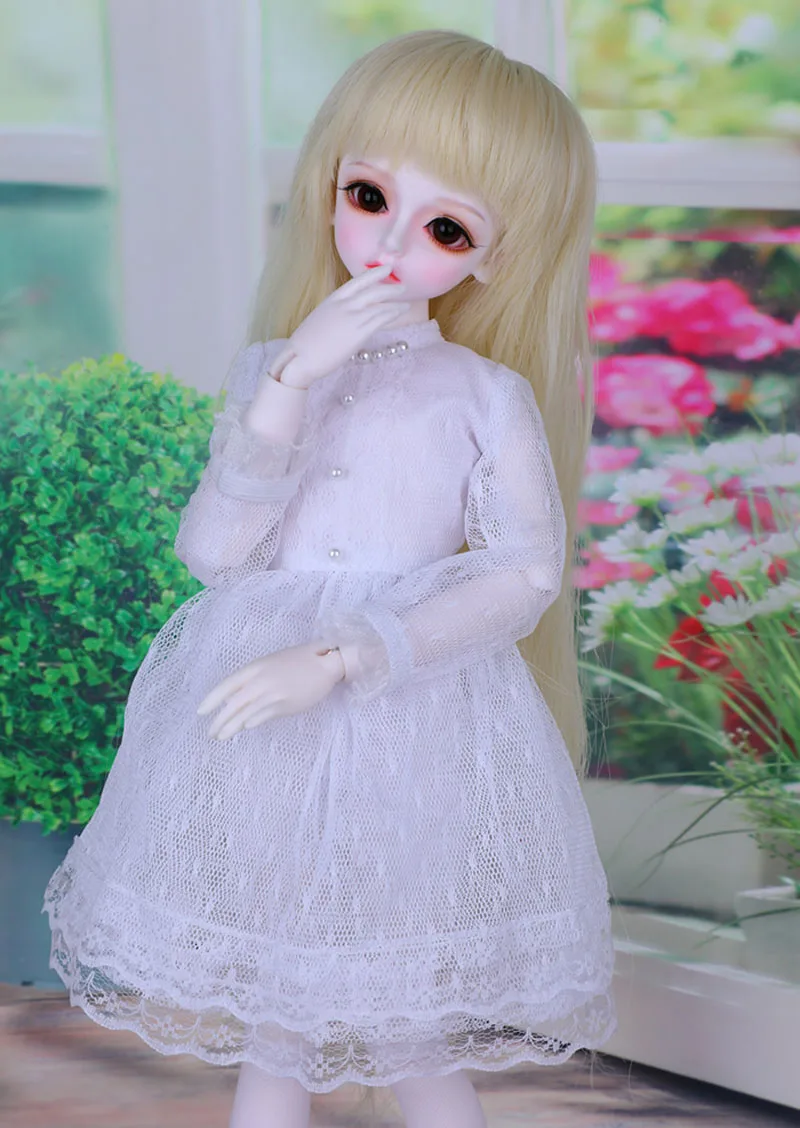 Новое поступление кукла 1/3 1/4 1/6 BJD модное белое платье с кружевом одежда для кукол